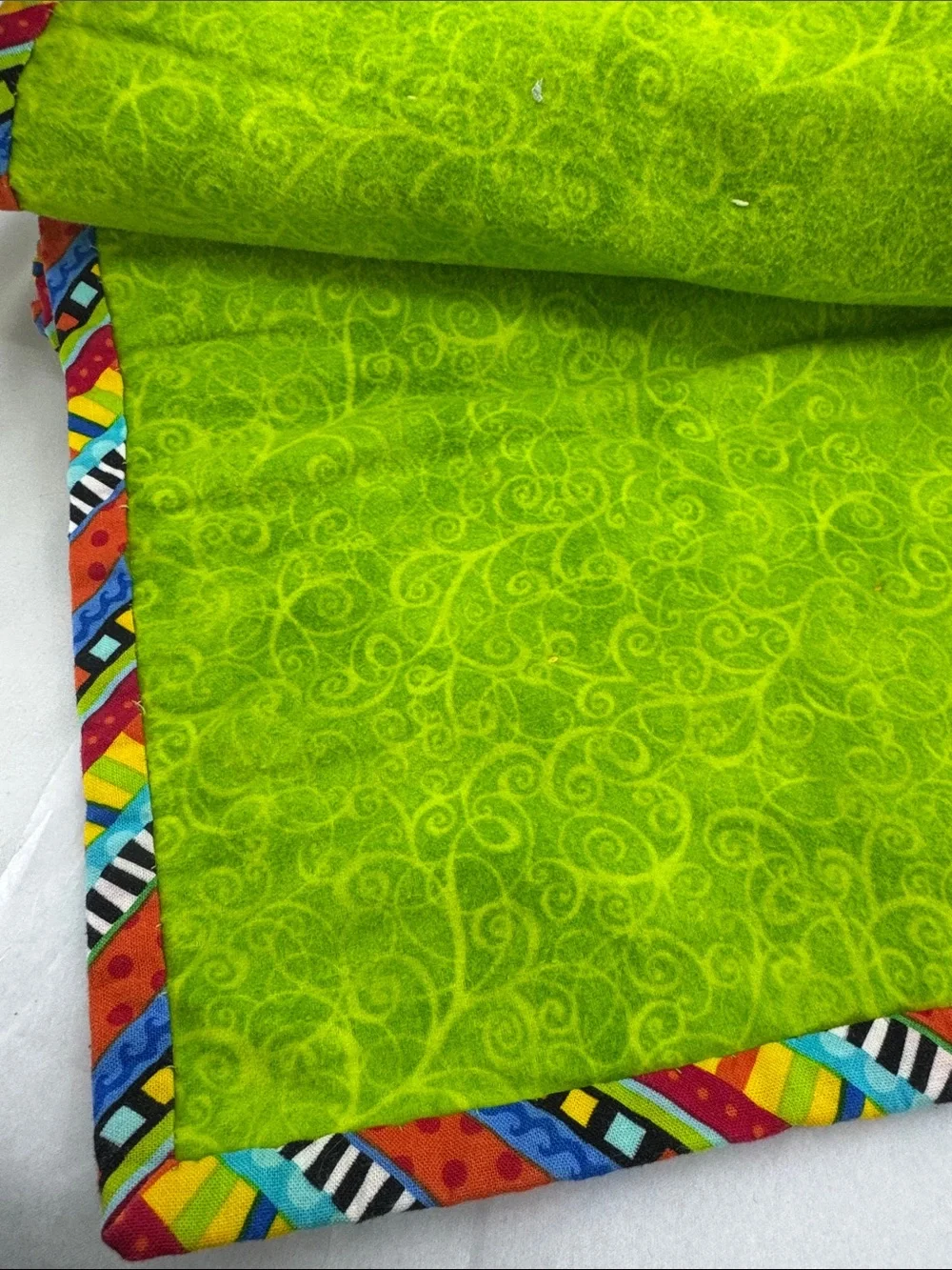 Handmade Colorful Baby Blanket Quilt, Quilted & Tied, Jungle Safari Animals
